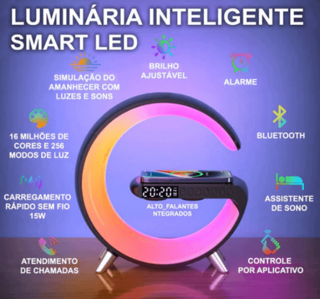Luminária G-Speaker, RGB - Ápice do Lar