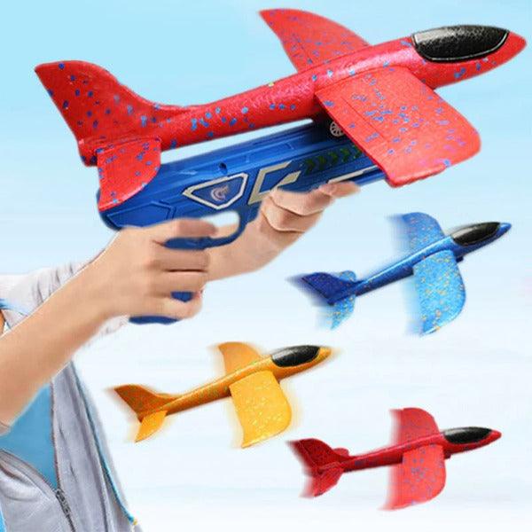 Kit Lançador de Avião + Avião Planador - Ápice do Lar