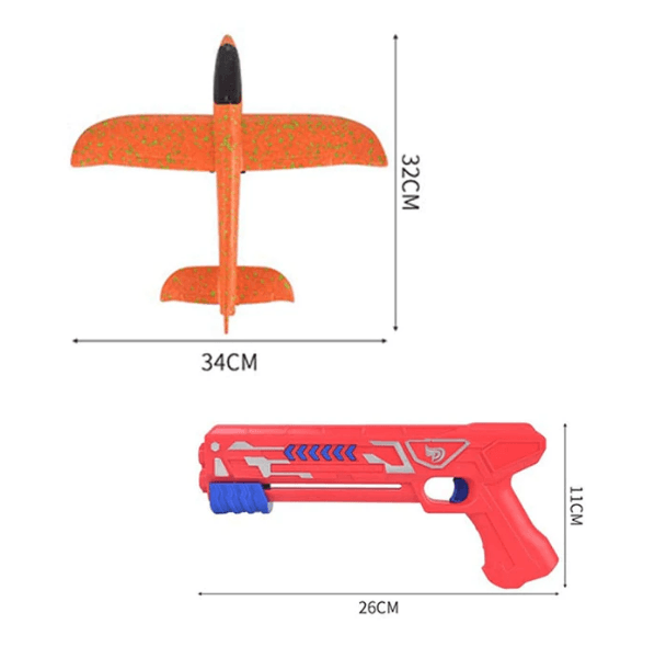 Kit Lançador de Avião + Avião Planador - Ápice do Lar