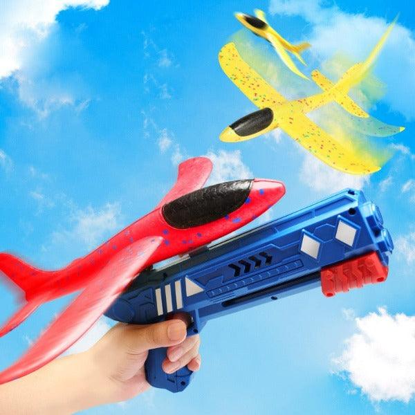 Kit Lançador de Avião + Avião Planador - Ápice do Lar